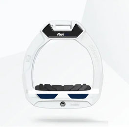 Flex-On Safe-On Sicherheitssteigbügel für Kinder in Weiß/Marine mit schrägem Grip – Bild 1 von 1