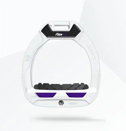 Flex-On Safe-On Sicherheitssteigbügel für Kinder in Weiß/Violett mit Neigungs-Grip – Bild 1 von 1