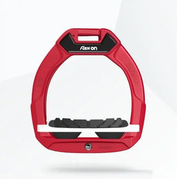 Flex-On Safe-On Sicherheitssteigbügel für Kinder mit Grip in Rot Weiß Schwarz – Bild 1 von 1