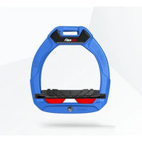 Produktbild von Flex-On Safe-On Sicherheitssteigbügel für Kinder mit Neigung und Grip in Blau/Schwarz/Rot