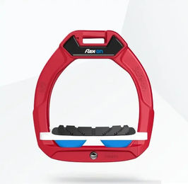 Flex-On Safe-On Sicherheitssteigbügel für Kinder mit Neigung und Grip in Rot Weiß Blau – Bild 1 von 1