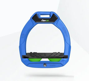 Flex-On Safe-On Sicherheitssteigbügel für Kinder mit schrägem Grip in Blau Schwarz Grün – Bild 1 von 1