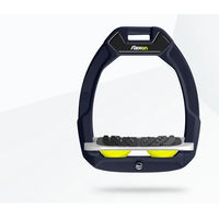Produktbild von Flex-On Safe-On Sicherheitssteigbügel für Pferde aus Aluminium in Grau/Gelb mit Ultra Grip Neigung