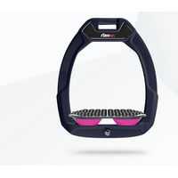 Produktbild von Flex-On Safe-On Sicherheitssteigbügel für Pferde aus Aluminium in Grau und Rosa