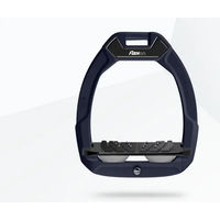 Produktbild von Flex-On Safe-On Sicherheitssteigbügel für Pferde aus Aluminium in Schwarz/Grau mit Ultra Grip Technologie