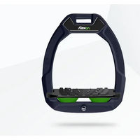 Produktbild von Flex-On Safe-On Sicherheitssteigbügel für Pferde aus Aluminium in Schwarz Grün mit Ultra Grip Funktion