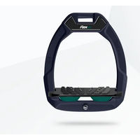 Produktbild von Flex-On Safe-On Sicherheitssteigbügel für Pferde aus Aluminium in Schwarz-Grün mit Ultra Grip Funktion