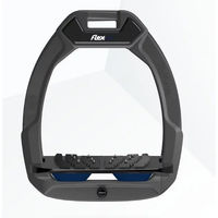 Produktbild von Flex-On Safe-On Sicherheitssteigbügel für Pferde aus Aluminium in Schwarz/Marine mit Ultra Grip Technologie