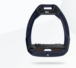Flex-On Safe-On Sicherheitssteigbügel für Pferde aus Aluminium in Schwarz und Braun mit Ultra Grip Funktion – Bild 1 von 1