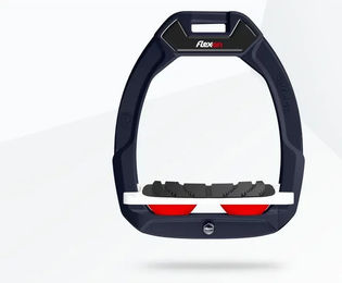 Flex-On Safe-On Sicherheitssteigbügel für Pferde aus Aluminium in Weiß-Rot – Bild 1 von 1