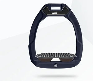 Flex-On Safe-On Sicherheitssteigbügel für Pferde Blau Grau Braun – Bild 1 von 1