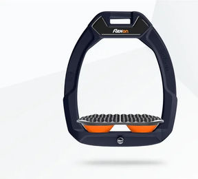 Flex-On Safe-On Sicherheitssteigbügel für Pferde Blau Grau Orange – Bild 1 von 1