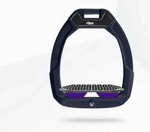 Flex-On Safe-On Sicherheitssteigbügel für Pferde Blau Grau Violett – Bild 1 von 1