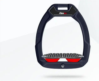 Flex-On Safe-On Sicherheitssteigbügel für Pferde Endurance Braun Grau Rot – Bild 1 von 1