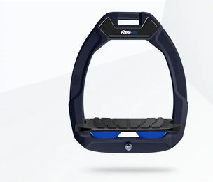 Flex-On Safe-On Sicherheitssteigbügel für Pferde in Blau/Schwarz/Blau mit Grip-Funktion – Bild 1 von 1