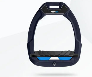 Flex-On Safe-On Sicherheitssteigbügel für Pferde in Blau/Schwarz/Blau mit Grip-Funktion – Bild 1 von 1