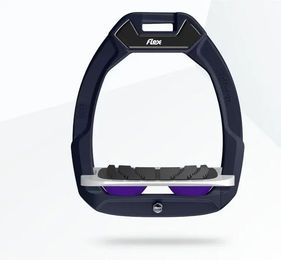 Flex-On Safe-On Sicherheitssteigbügel für Pferde in Braun Grau Violett – Bild 1 von 1