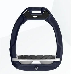 Flex-On Safe-On Sicherheitssteigbügel für Pferde in Grün/Grau/Grau mit Grip und Neigung – Bild 1 von 1