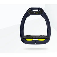 Produktbild von Flex-On Safe-On Sicherheitssteigbügel für Pferde in Marine Schwarz Gelb mit Grip und Neigung