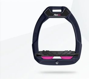 Flex-On Safe-On Sicherheitssteigbügel für Pferde in Marine Schwarz Rosa mit Grip-Funktion – Bild 1 von 1
