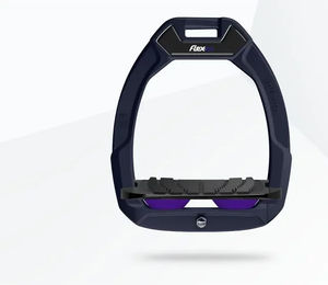 Flex-On Safe-On Sicherheitssteigbügel für Pferde in Marine Schwarz Violett mit Grip und Neigung – Bild 1 von 1
