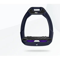 Produktbild von Flex-On Safe-On Sicherheitssteigbügel für Pferde in Marine Schwarz Violett mit Grip und Neigung