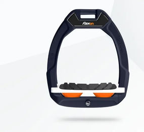 Flex-On Safe-On Sicherheitssteigbügel für Pferde in Marine Weiß Orange – Bild 1 von 1