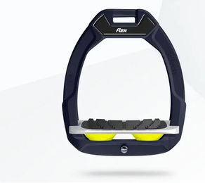 Flex-On Safe-On Sicherheitssteigbügel für Pferde in Rot Grau Gold mit Grip-Funktion – Bild 1 von 1