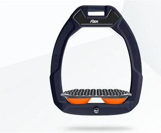 Flex-On Safe-On Sicherheitssteigbügel für Pferde in Rot Grau Orange – Bild 1 von 1