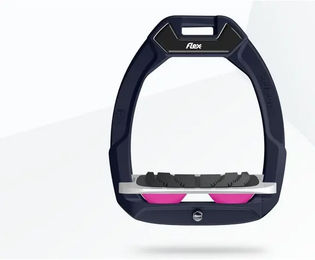 Flex-On Safe-On Sicherheitssteigbügel für Pferde in Rot Grau Rosa – Bild 1 von 1