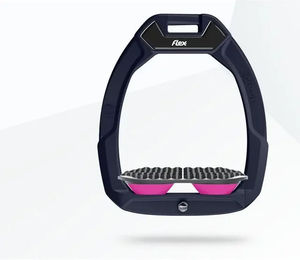 Flex-On Safe-On Sicherheitssteigbügel für Pferde in Rot Grau Rosa – Bild 1 von 1