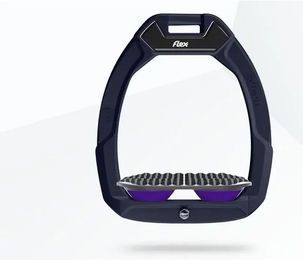 Flex-On Safe-On Sicherheitssteigbügel für Pferde in Rot Grau Violett – Bild 1 von 1
