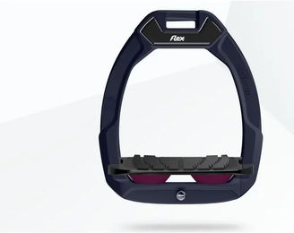 Flex-On Safe-On Sicherheitssteigbügel für Pferde in Rot/Schwarz/Pflaume mit Neigefunktion und Grip – Bild 1 von 1