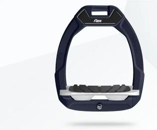 Flex-On Safe-On Sicherheitssteigbügel für Pferde in Rot/Weiß mit Grip und Neigung – Bild 1 von 1