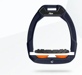 Flex-On Safe-On Sicherheitssteigbügel für Pferde in Rot Weiß Orange – Bild 1 von 1