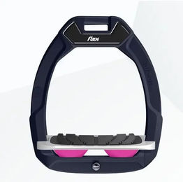 Flex-On Safe-On Sicherheitssteigbügel für Pferde in Schrägform mit Grip in Grün Grau oder Rosa – Bild 1 von 1