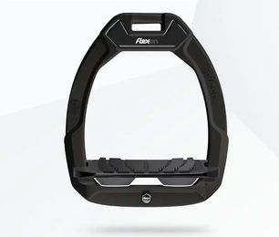 Flex-On Safe-On Sicherheitssteigbügel für Pferde in Schwarz/Anthrazit mit Grip-Funktion – Bild 1 von 1