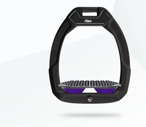Flex-On Safe-On Sicherheitssteigbügel für Pferde in Schwarz Grau Violett – Bild 1 von 1