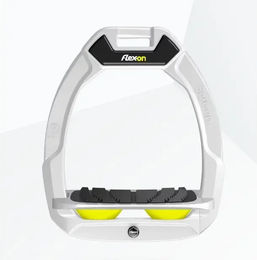 Flex-On Safe-On Sicherheitssteigbügel für Pferde in Weiß Grau Grün mit Grip-Funktion – Bild 1 von 1