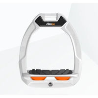 Produktbild von Flex-On Safe-On Sicherheitssteigbügel für Pferde in Weiß Grau Orange mit Grip und Neigung