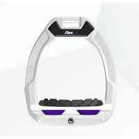 Produktbild von Flex-On Safe-On Sicherheitssteigbügel für Pferde in Weiß-Violett mit Grip-Funktion