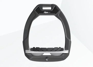 Flex-On Safe-On Sicherheitssteigbügel für Pferde mit Grip in Anthrazit und Grau – Bild 1 von 1