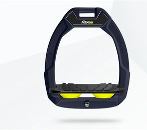 Flex-On Safe-On Sicherheitssteigbügel für Pferde mit Grip in Blau Schwarz Gold – Bild 1 von 1