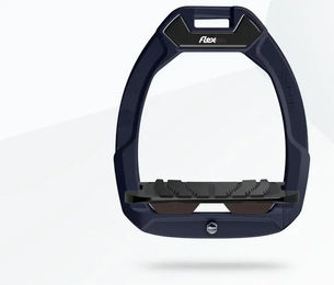 Flex-On Safe-On Sicherheitssteigbügel für Pferde mit Grip in Blau Schwarz oder Braun – Bild 1 von 1