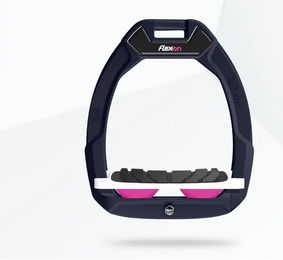 Flex-On Safe-On Sicherheitssteigbügel für Pferde mit Grip in Blau Weiß oder Rosa – Bild 1 von 1