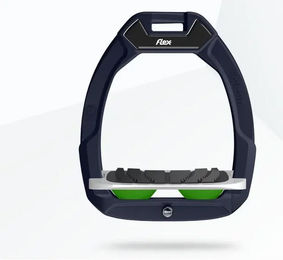 Flex-On Safe-On Sicherheitssteigbügel für Pferde mit Grip in Braun Grau Grün – Bild 1 von 1