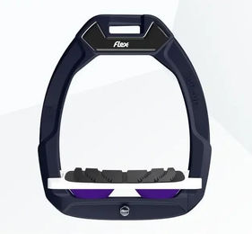 Flex-On Safe-On Sicherheitssteigbügel für Pferde mit Grip in Grün Weiß oder Violett – Bild 1 von 1