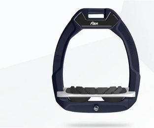 Flex-On Safe-On Sicherheitssteigbügel für Pferde mit Grip in Rot Grau Schwarz – Bild 1 von 1