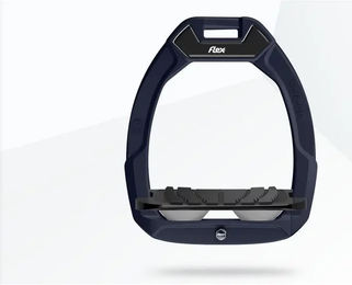 Flex-On Safe-On Sicherheitssteigbügel für Pferde mit Grip in Rot Schwarz Grau – Bild 1 von 1