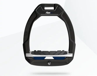 Flex-On Safe-On Sicherheitssteigbügel für Pferde mit Grip in Schwarz Grau oder Marine – Bild 1 von 1